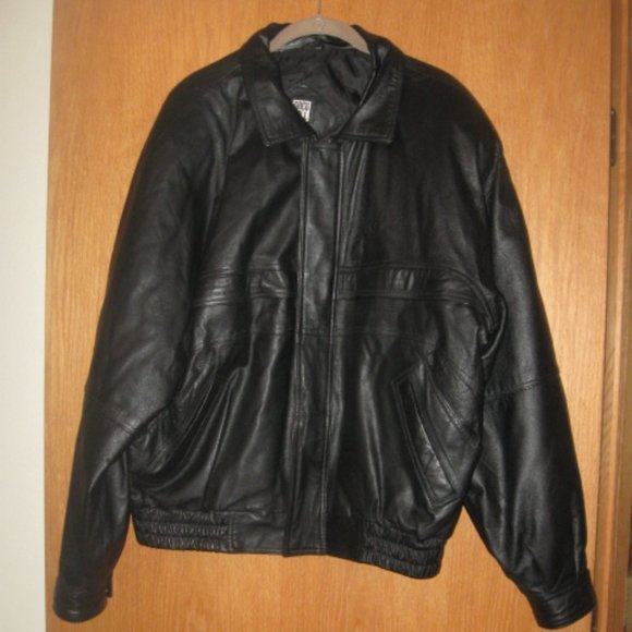 Greg Bell Black Leather Coat - Picture 1 of 13